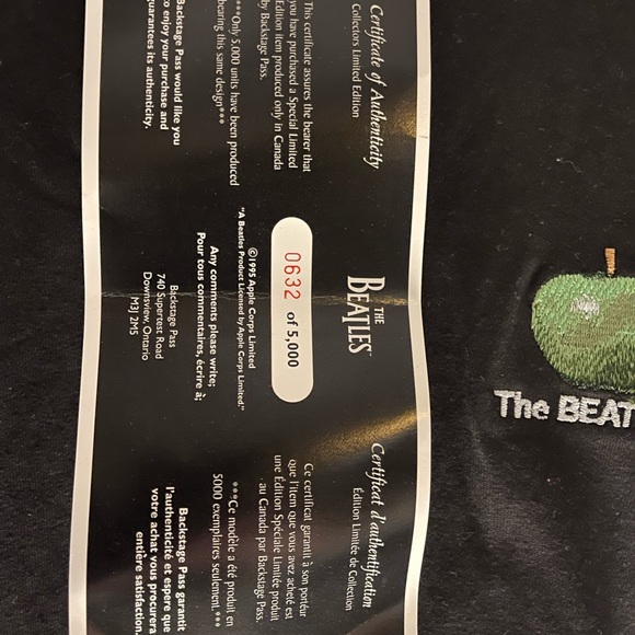 RARE Vintage 1995 - The Beatles - Apple t shirt - Picture 3 of 3